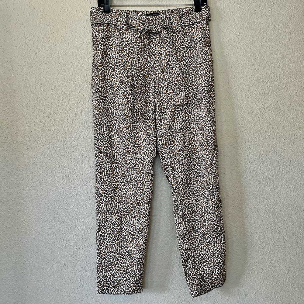 Banana Republic Leopard Print Cropped Pants Size XS